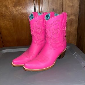 PINK corral boots